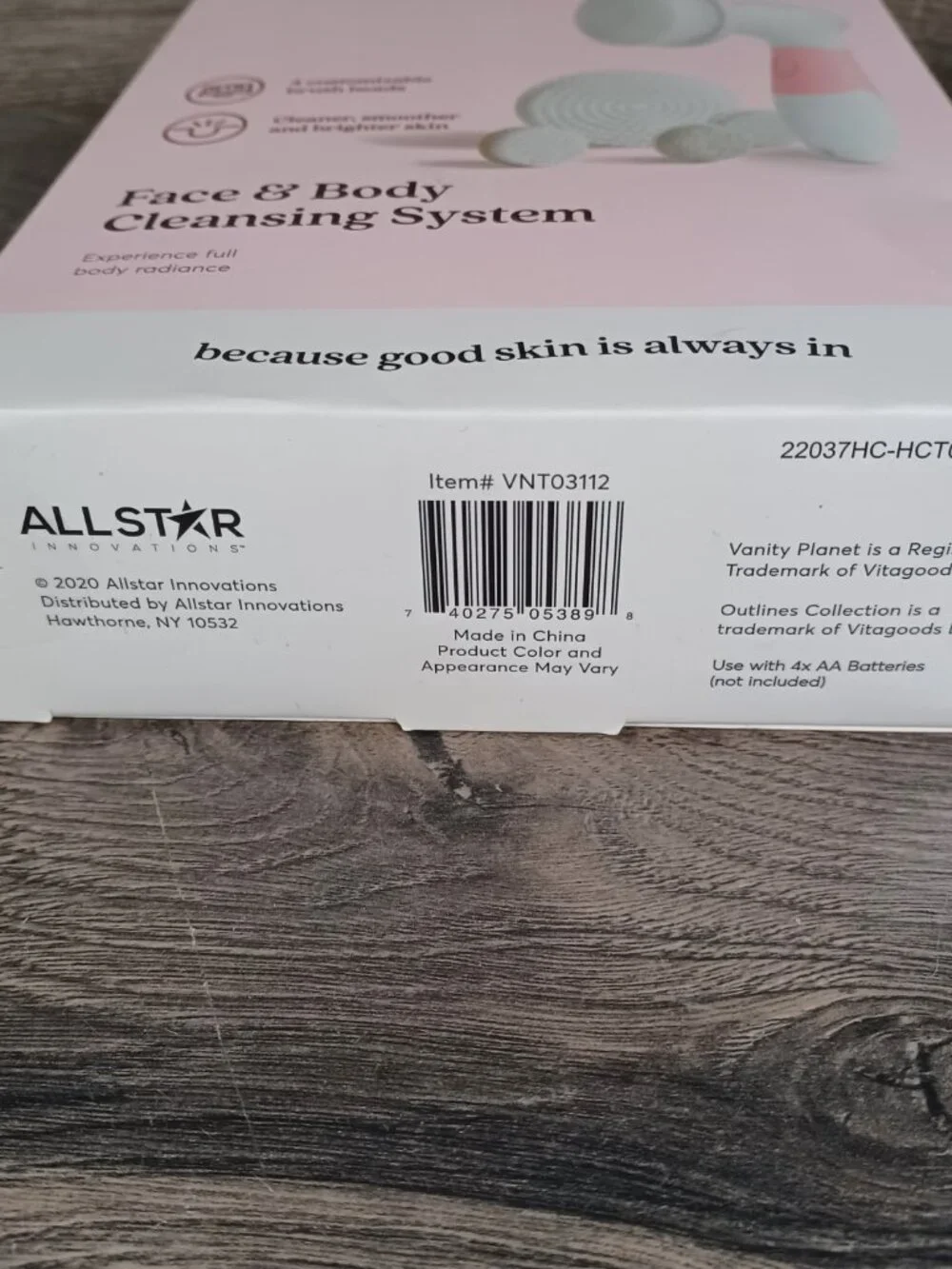 NIB Vanity Planet Face & Body Cleansing System Facial Brush Exfoliating